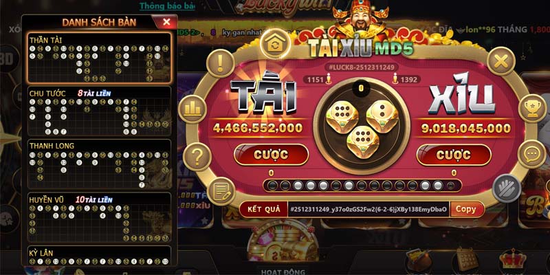 Thuật ngữ tài xỉu md5