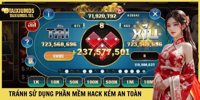 Tránh sử dụng phần mềm hack kém an toàn
