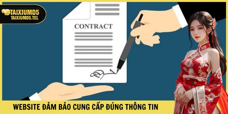 Website đảm bảo cung cấp đúng thông tin